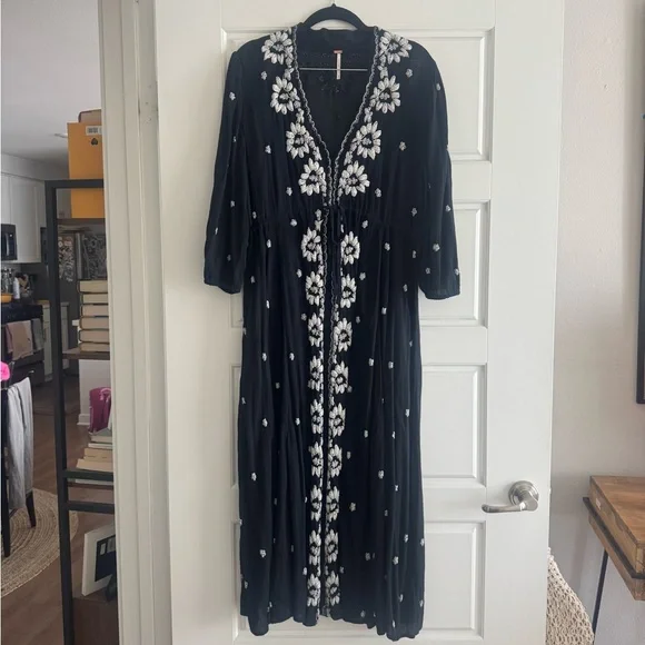 Free People Black and White Maxi Dress - Picture 3 of 7